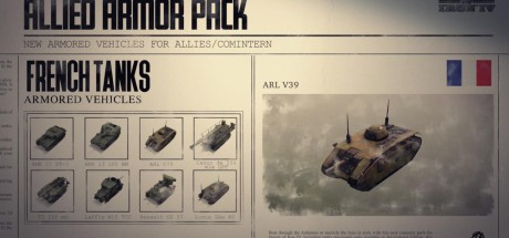 Hearts of Iron IV - Allied Armor Pack DLC EU Steam CD Key