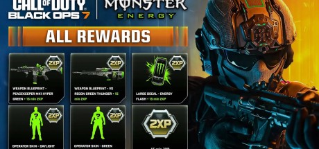 Call of Duty: Black Ops 7 - Exclusive Monster Energy Full Set Bundle Pack DLC PC Steam / Battle.net / PS4 / PS5 / XBOX One / Xbox Series X|S CD Key (valid until March 2026)